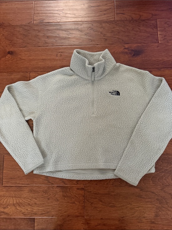 The North Face Sweaters - The North Face Women's Mint Green Sherpa Quarter-Zip Pullover